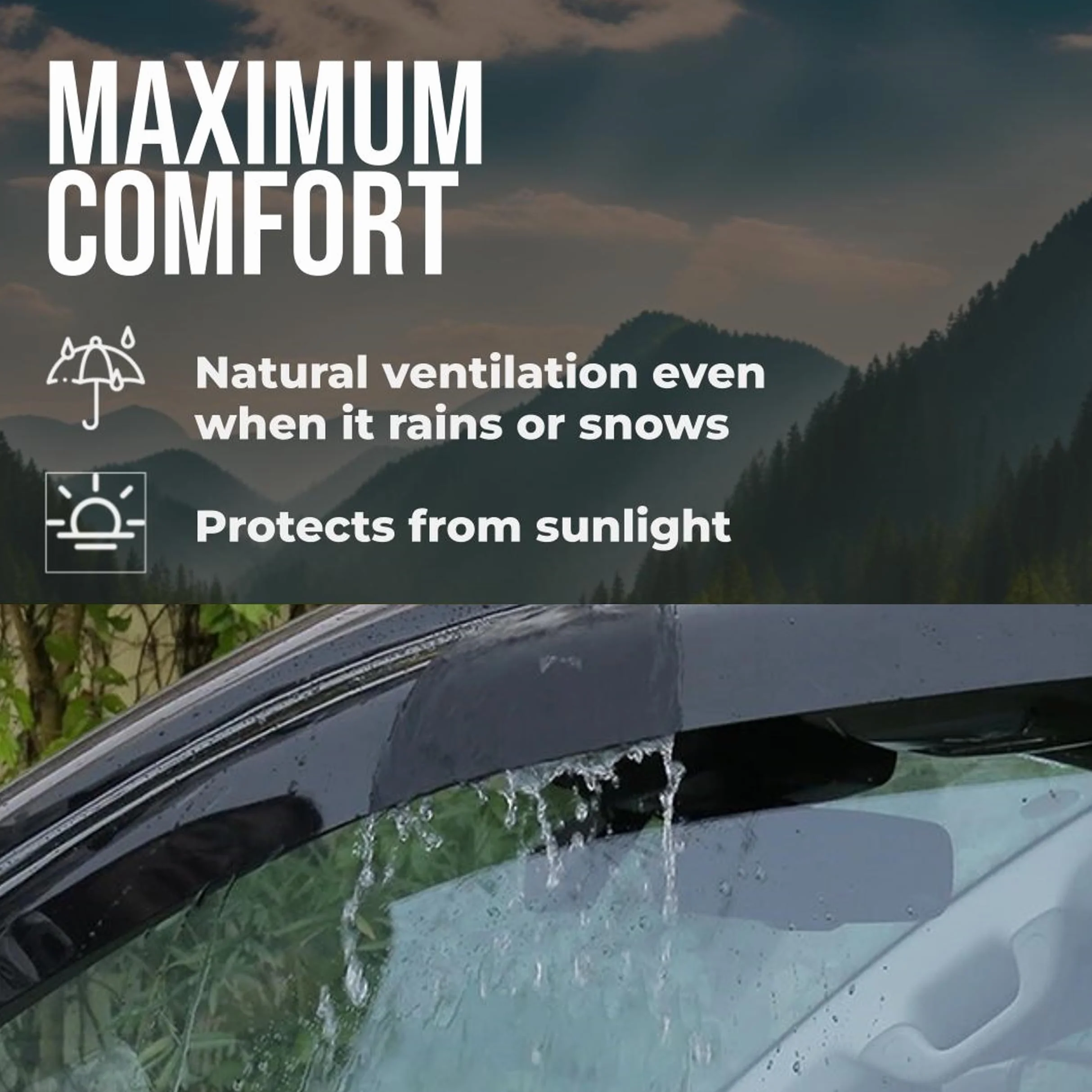 Deflettori compatibili con Dacia Jogger 2021 in avanti - Set 2 derivabrisas anteriori finestrino auto aria