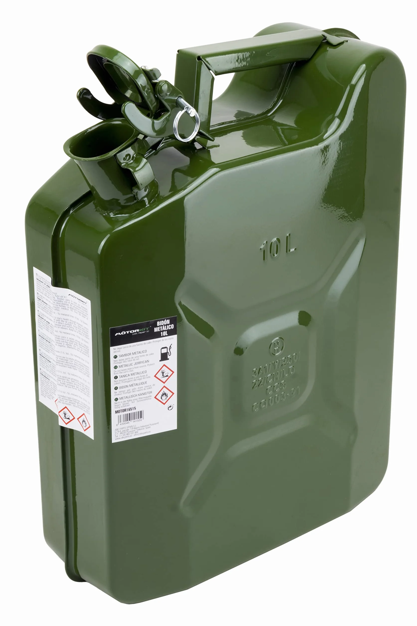MOTORKIT MOTOR16515 Tanica carburante 10L Benzina verde