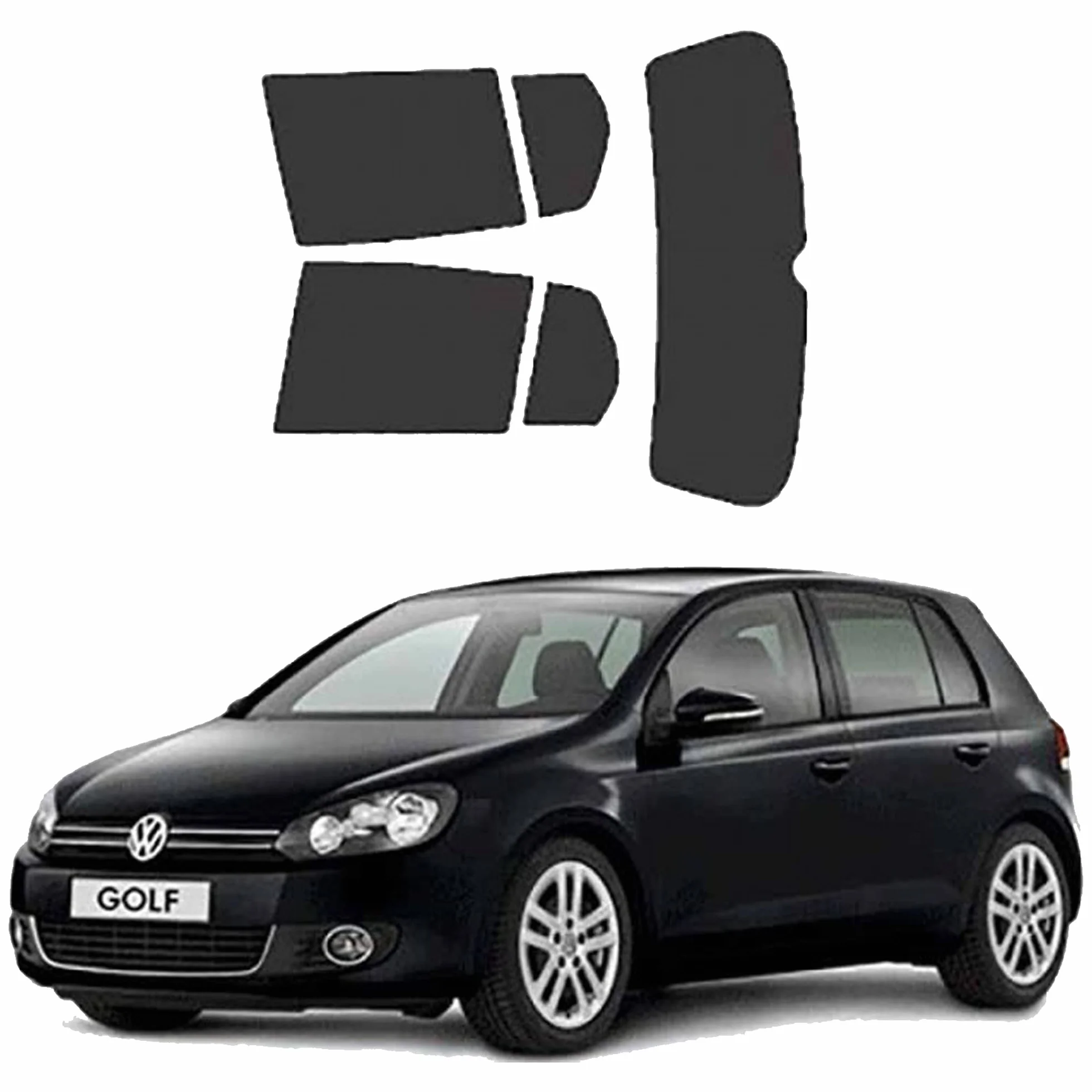 Generico Pellicole Oscuramento Vetri Auto Pre Tagliate a Misura Ricambio Compatibile con Volkswagen Golf 6 5p dal 2008 al 2011 LOLLOMOTO (20% Scura)