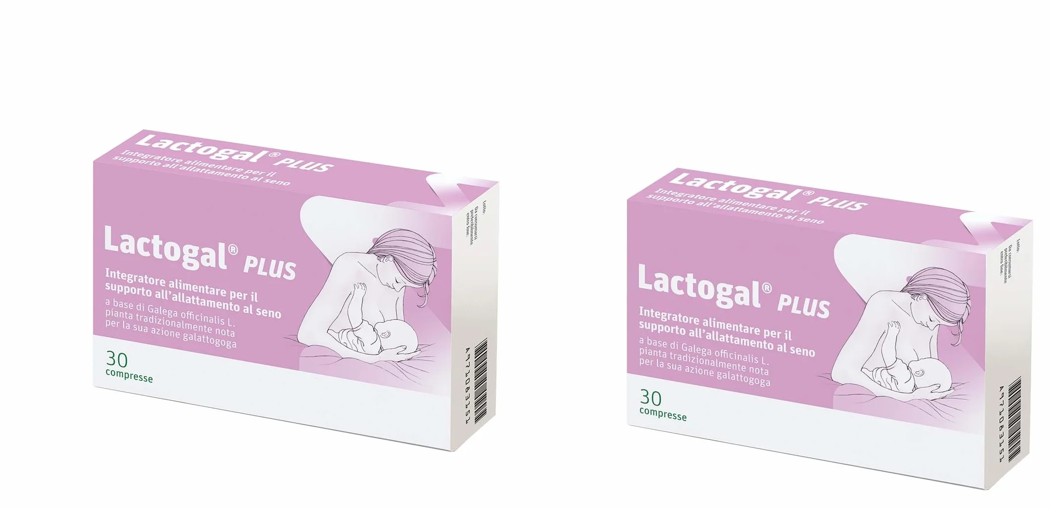 Lactogal PLUS 60 Compresse - Integratore Alimentare per Allattamento al Seno (2 Confezioni da 30)