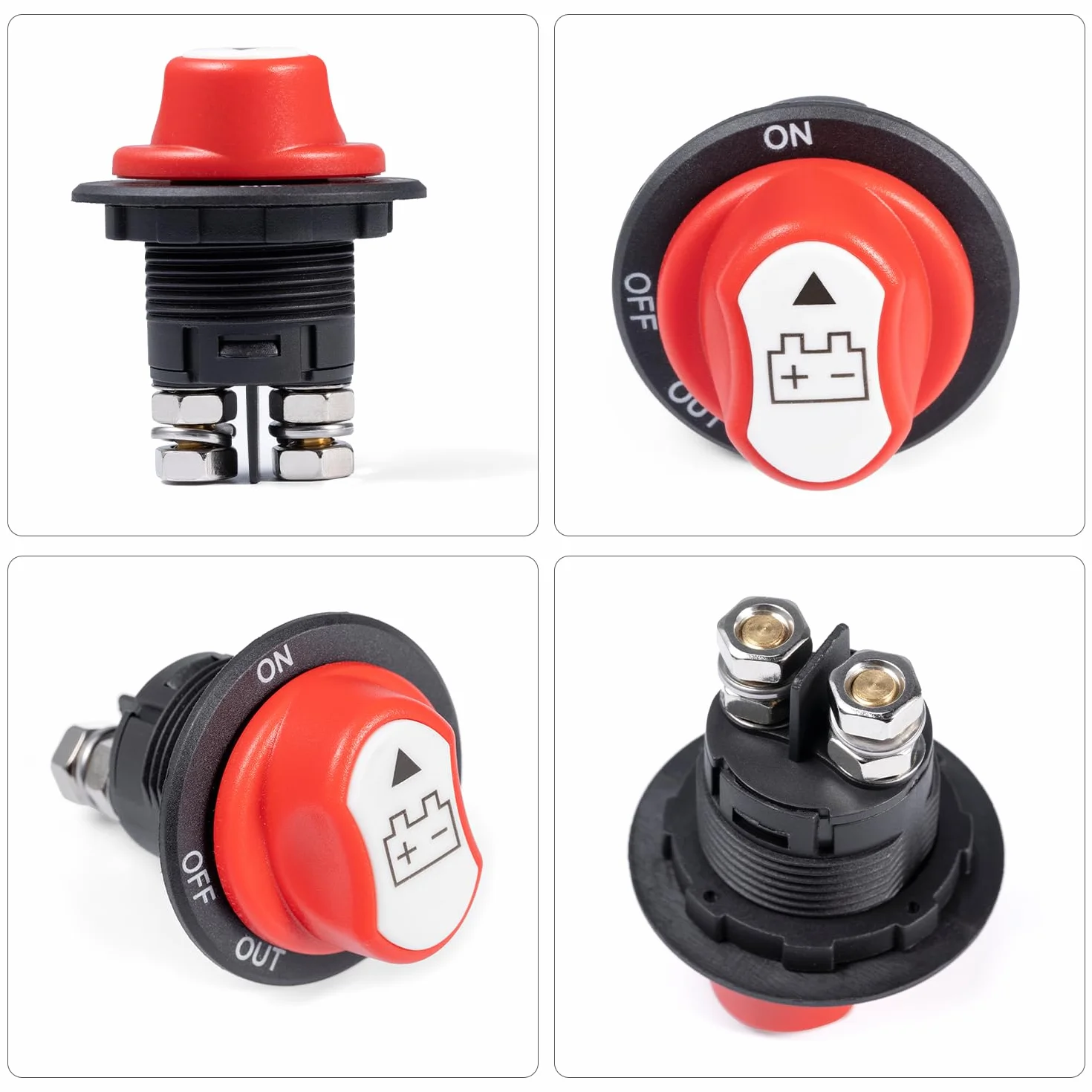Stacca Batteria 12V 24V Stacca Batteria per Auto Staccabatteria 100A Interruttore di Alimentazione Principale Sezionatore Batteria Master per Camper Yacht Barca Camion Autobus Moto