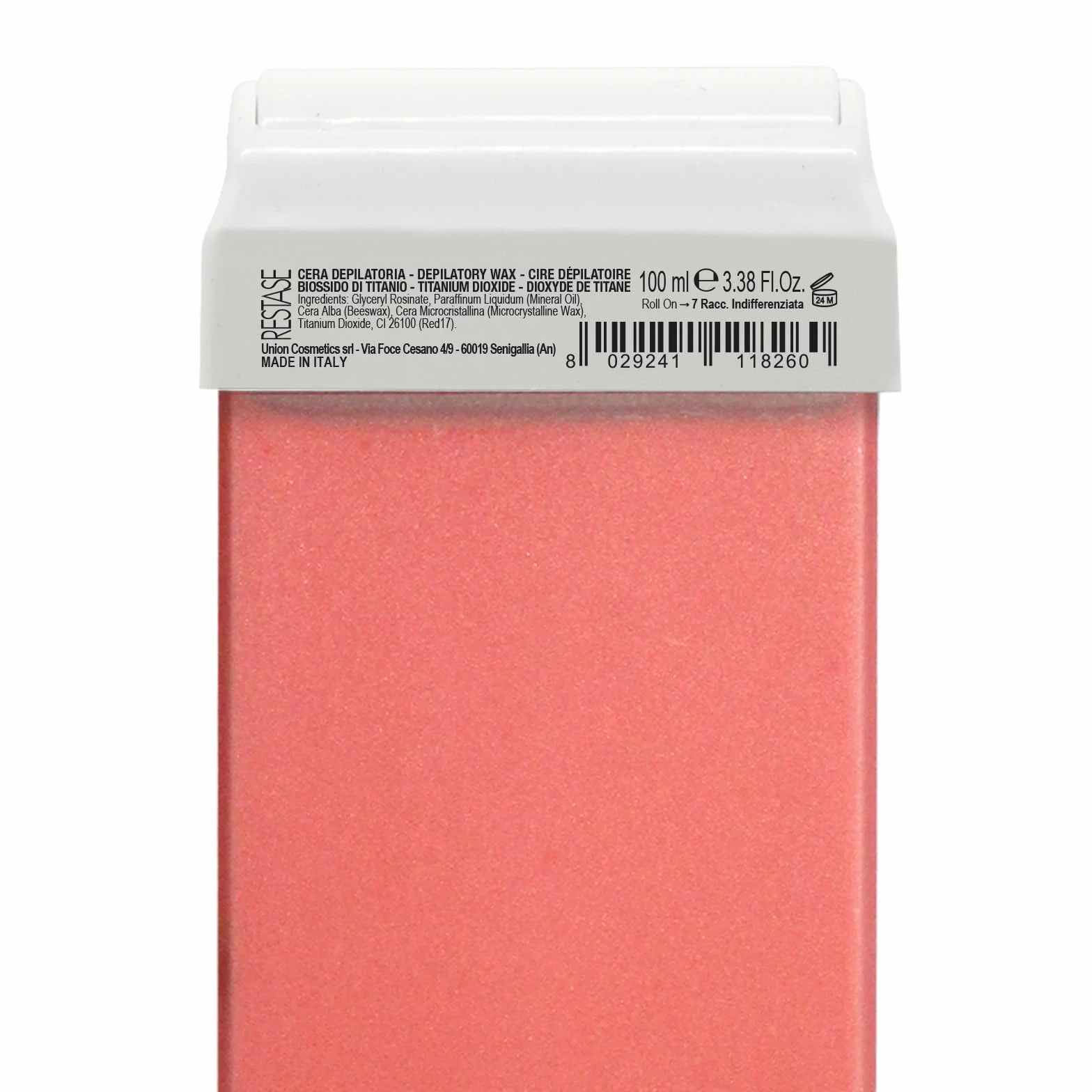 RESTASE Cera Depilatoria Liposolubile Roll On Biossido di Titanio 100 ml Made in Italy