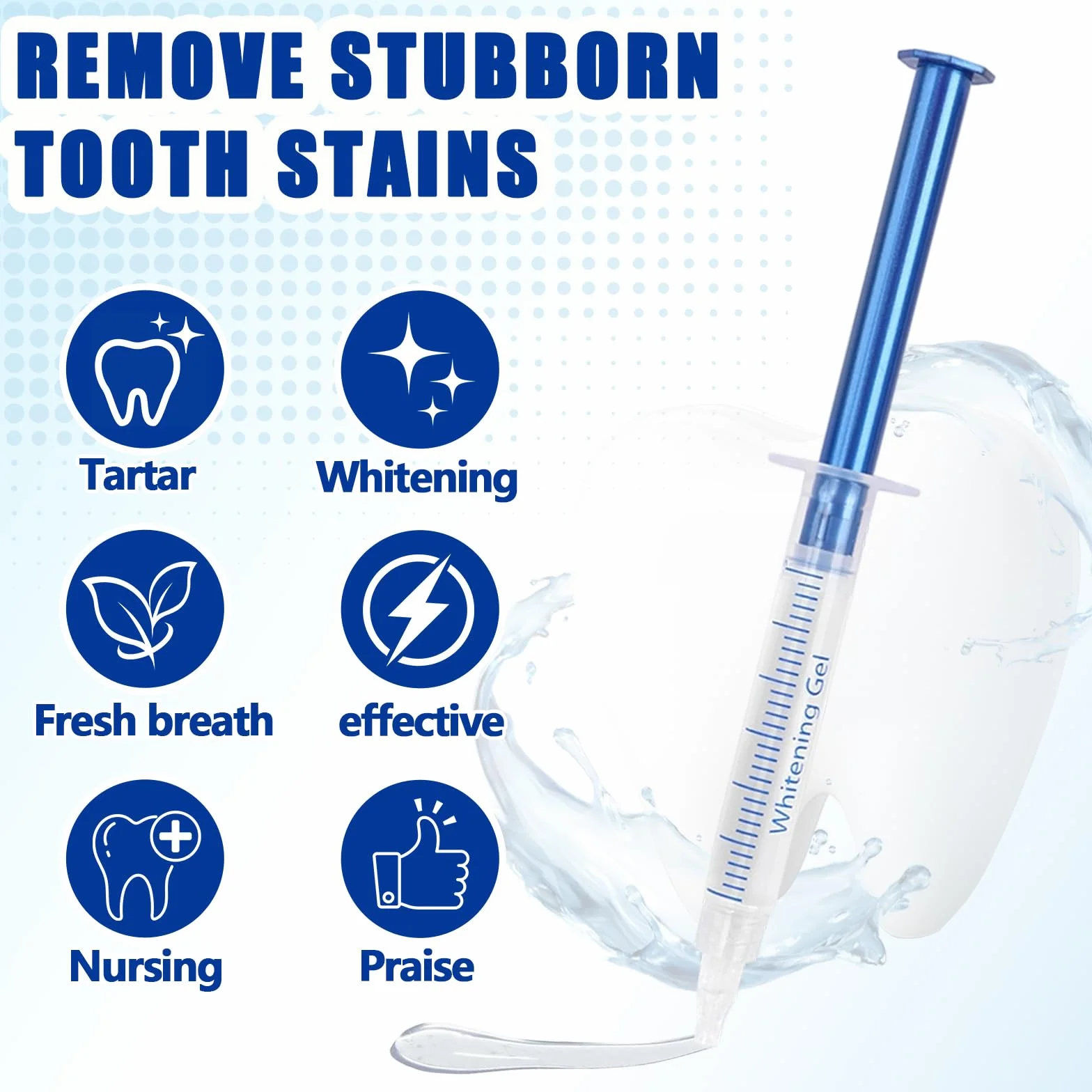 Kit Sbiancamento Denti Professionale, 2 Penne Sbiancanti + 2 Gel da 3ml, Eliminare Macchie da Caffè, Tè e Fumo