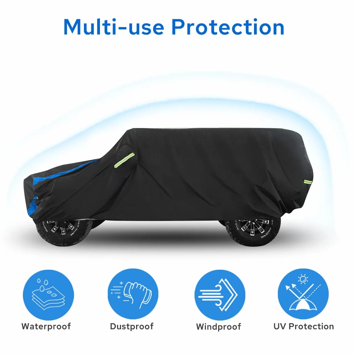 Avecrew Copertura impermeabile per Jeep Wrangler 4 porte, tutte le condizioni atmosferiche per Jeep Rain Cover per automobili, esterno completo esterno per Jeep Covers Fits JK JL TJ YJ CJ