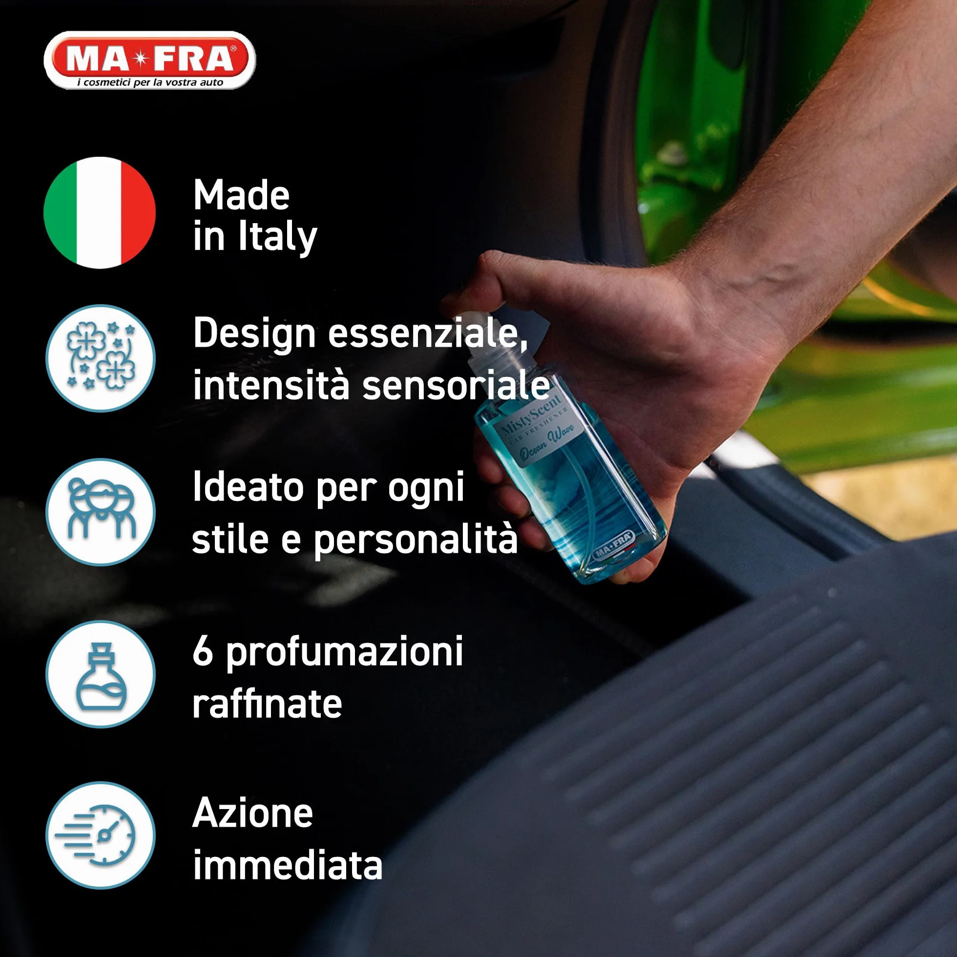 MistyScent Spray Ocean Wave 100ml Profumatore Auto Fragranza Marina