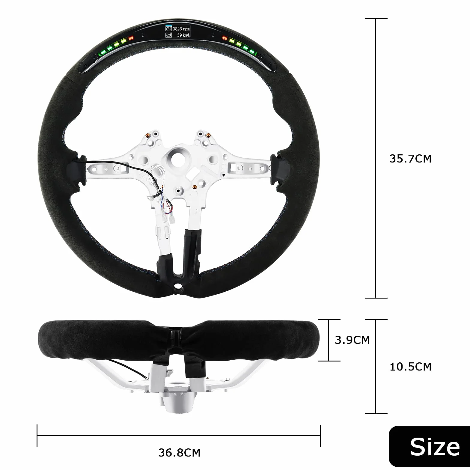 Volante, indicatore di cambio a LED, volante in pelle alcantara solo per BMW M Sportserie/M Performance Serie F20F22, F23&F45F30, F31 F32, F33, F36F87M2, F80 M3, F82 F83F15F34F20 F25F25