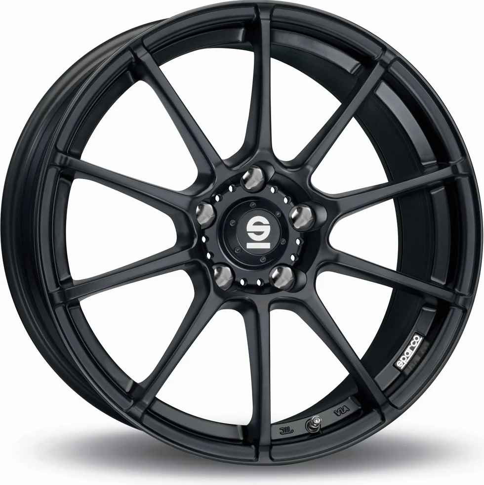 Sparco assetto gara nero opaco 7.5 x 17 ET48 5 x 112 Hub Bore 73.1 cerchi in lega