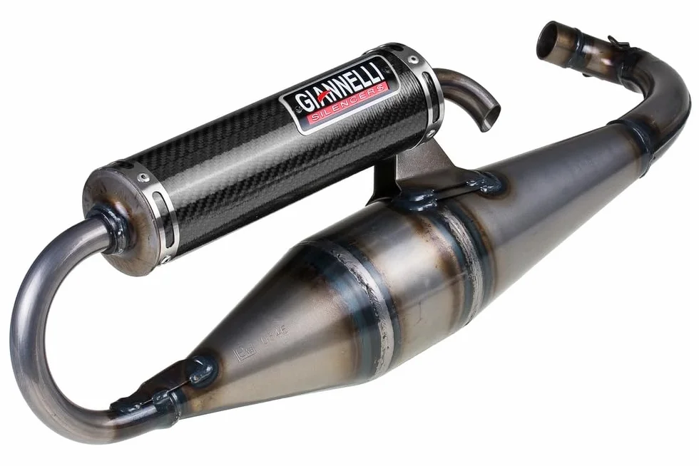 GIANNELLI MARMITTA "SHOT V4" SCOOTER MOTORE PIAGGIO OMOLOGATA CEE E13 0346 CON SILENZIATORE IN CARBONIO