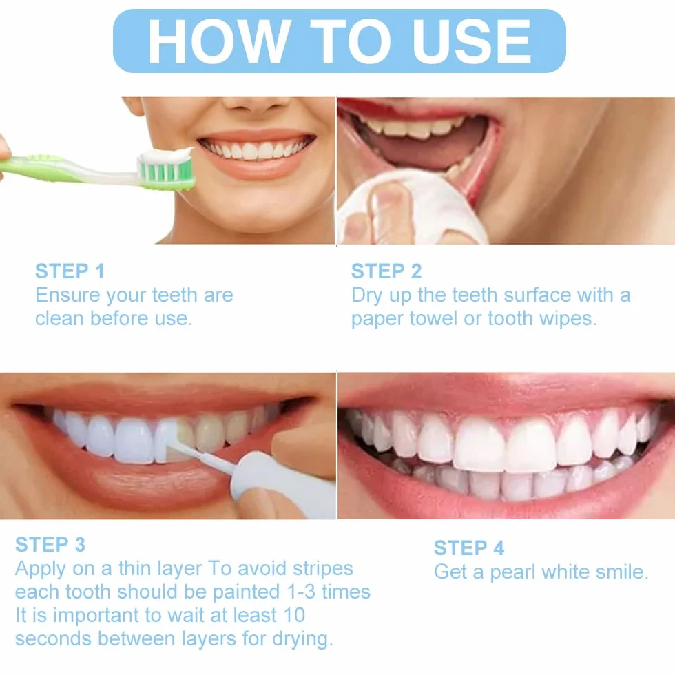 Vernice dentale sbiancante istantaneo per denti bianchi