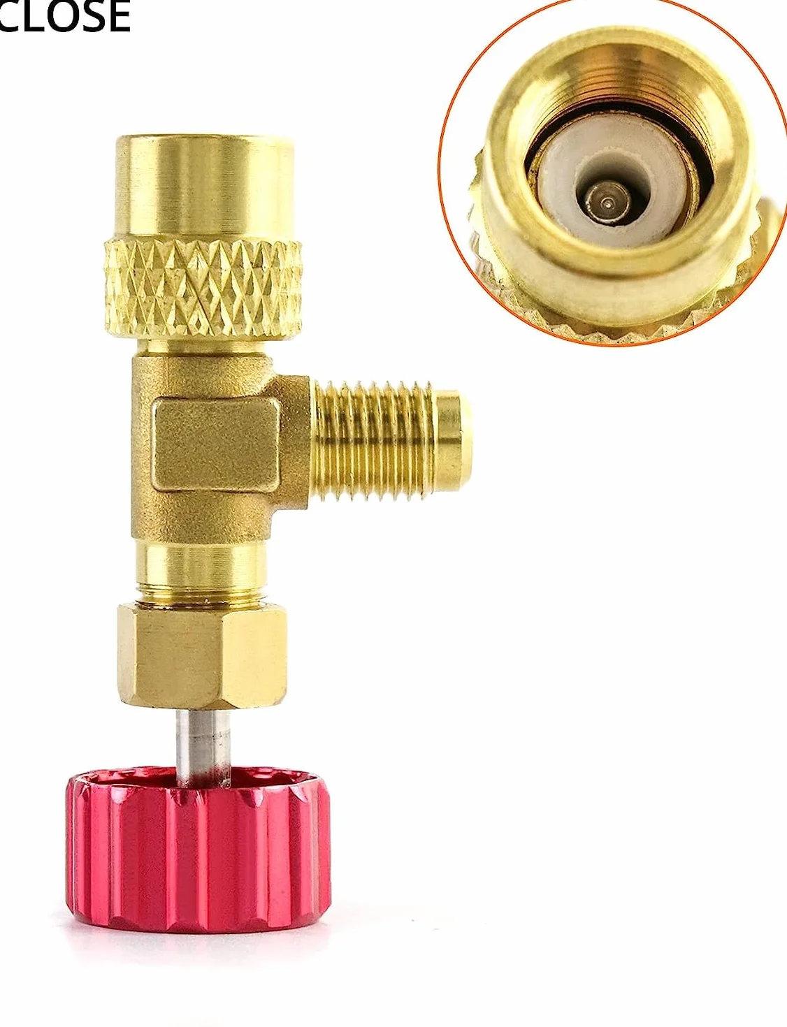 Rubinetto premivalvola shut-off R32 R290 R1234YF femmina 1/2 ACME SX uscita maschio 1/4 SAE PROFESSIONAL SERIES
