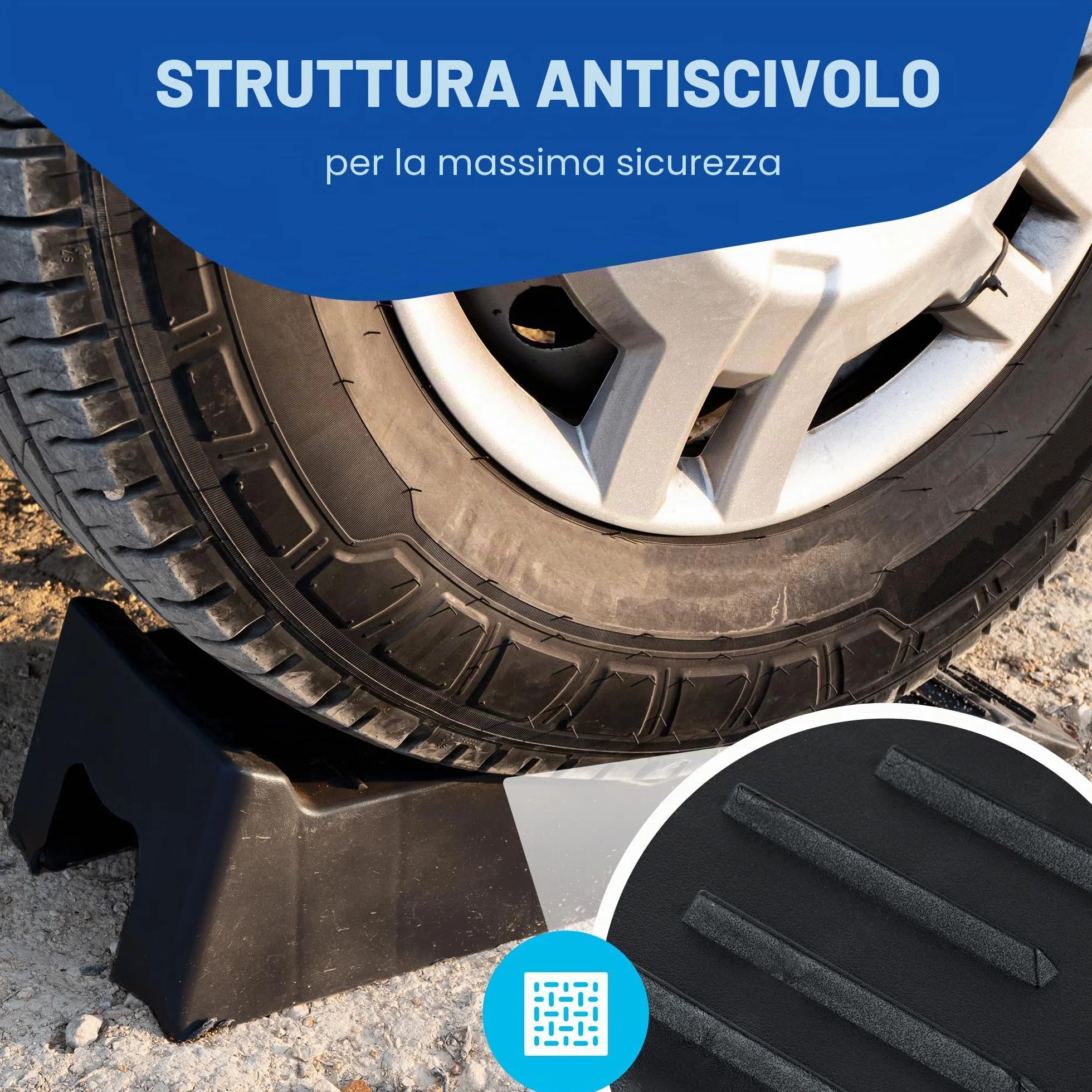 Set di cunei di livellamento per camper 3 livelli 3000 kg antiscivolo