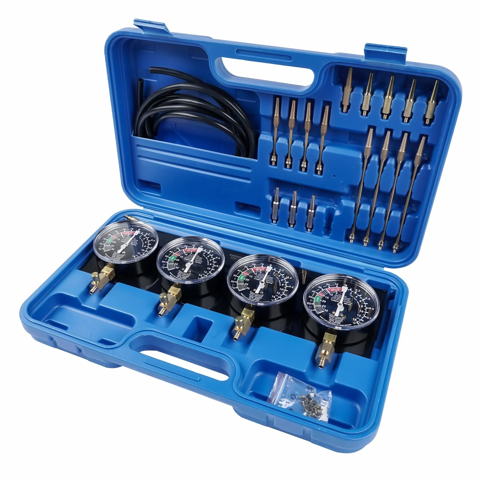 Sincronizzatore Carburatori 4 Vie Blu per Auto Moto Regolazione Motore GLOSSY AUTO PARTS