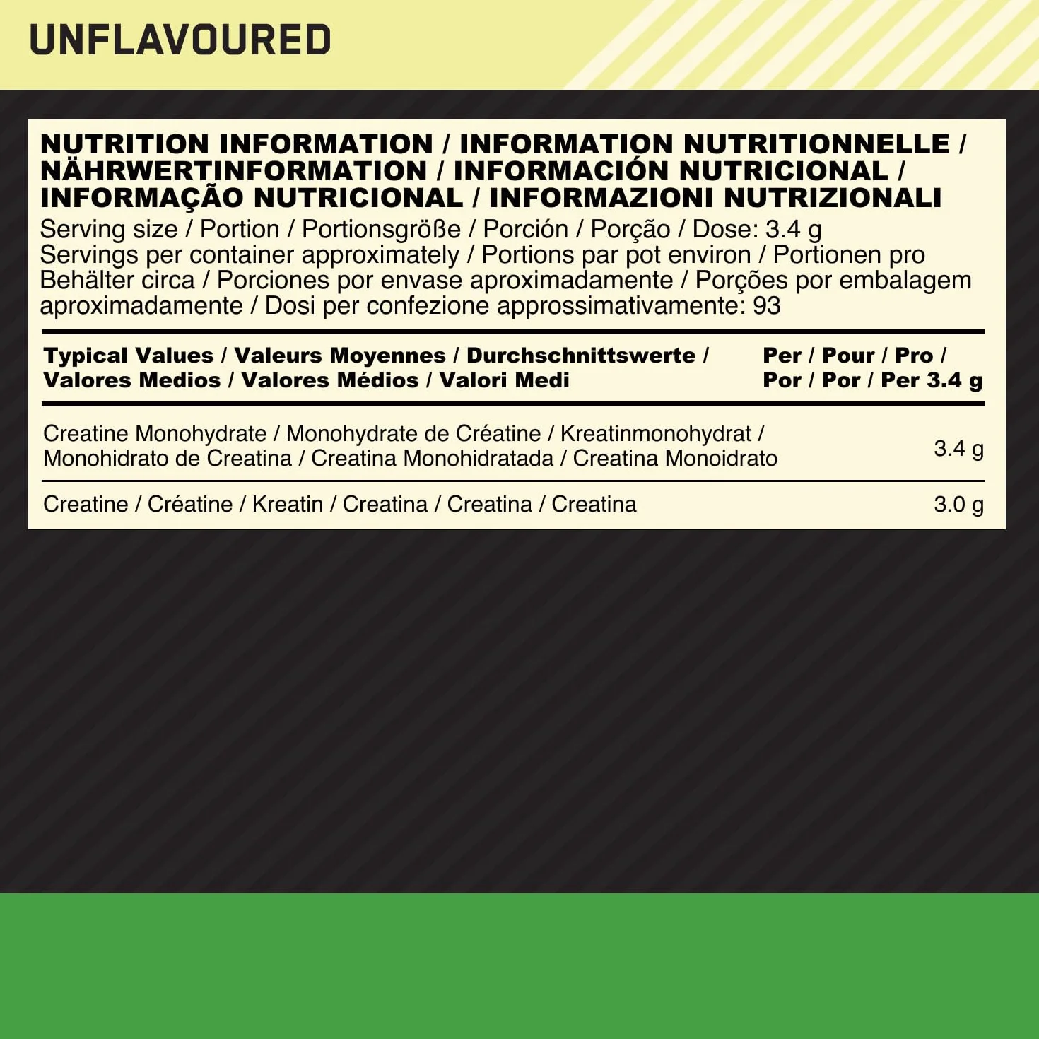 Optimum Nutrition Creatina Monoidrata Micronizzata in Polvere, 100% Pura, 317 g