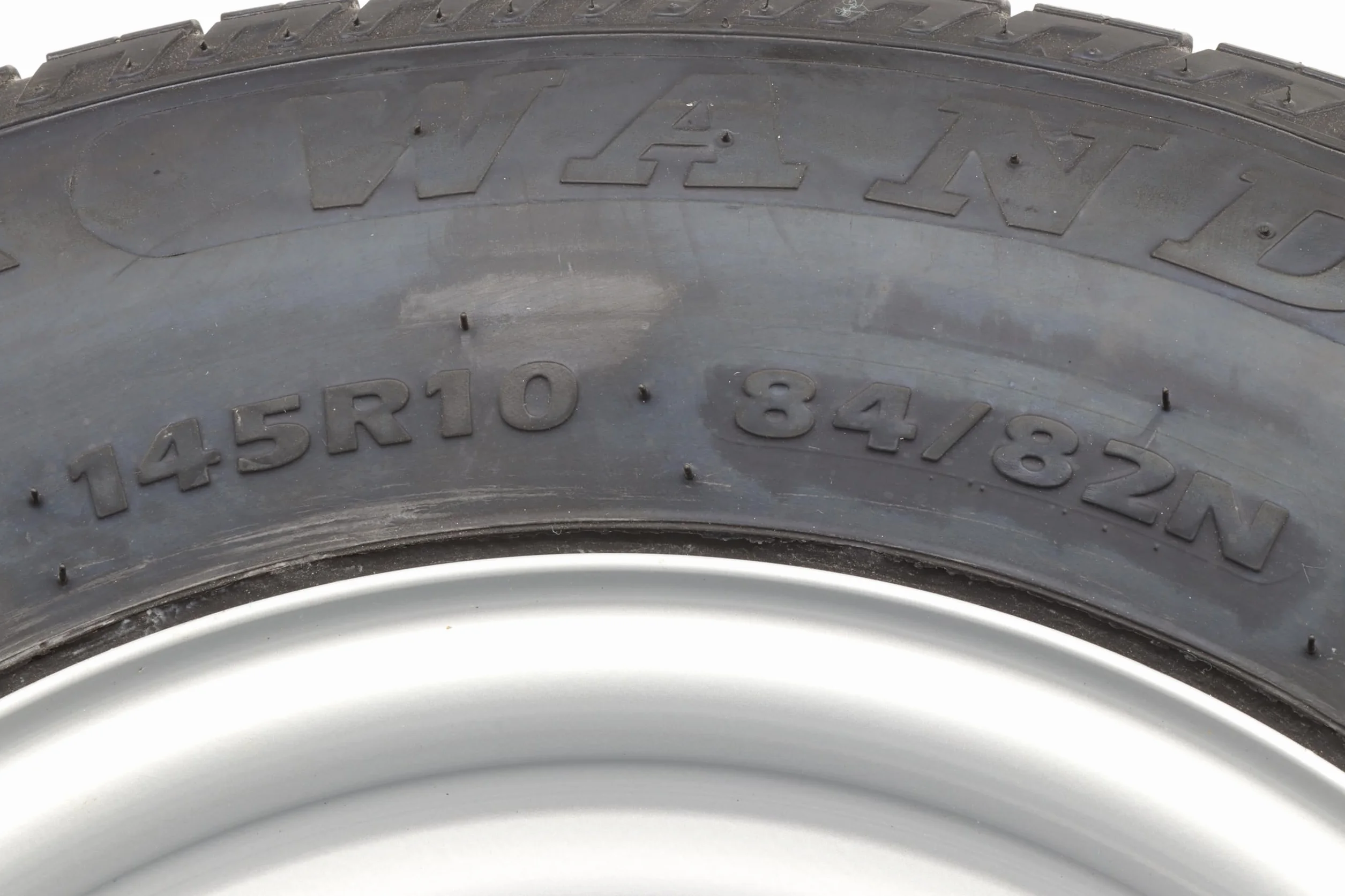 Ruota 145/80R10 per Rimorchio Ruota Completa 145R10, 145/10 LK 100x4 Cerchio 3,50x10 145 10 (2x)