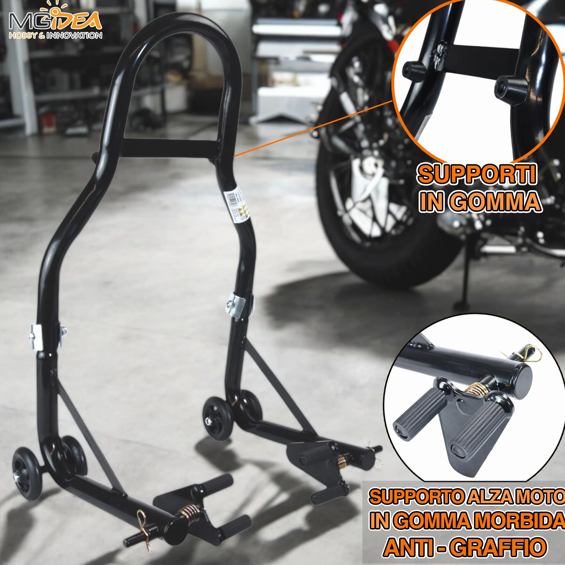 ALZA Sollevatore Moto Anteriore per Pista Garage Superbike Naked