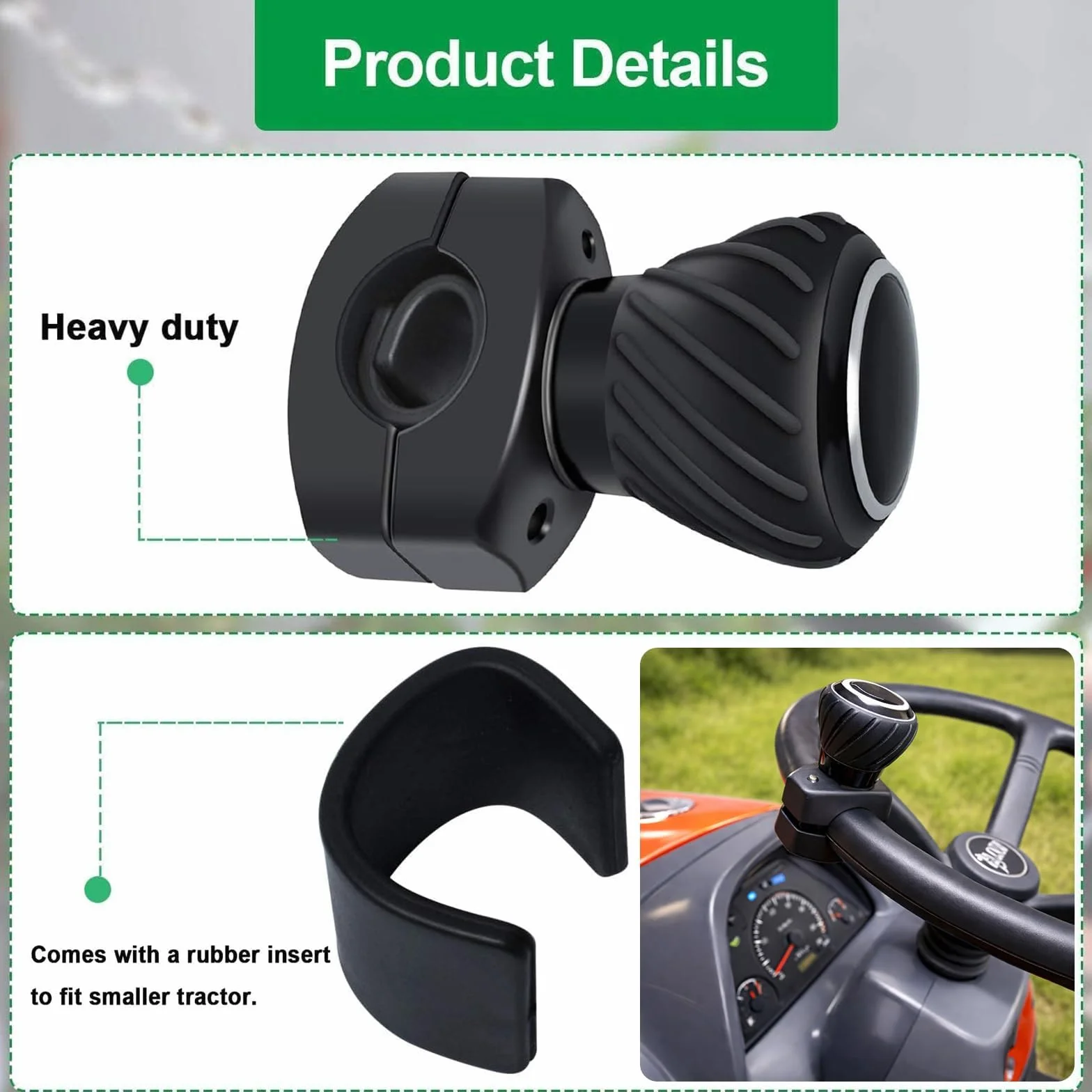 Pomello per Volante Auto Compatibile Kubota John Deere Universale 2 Pezzi