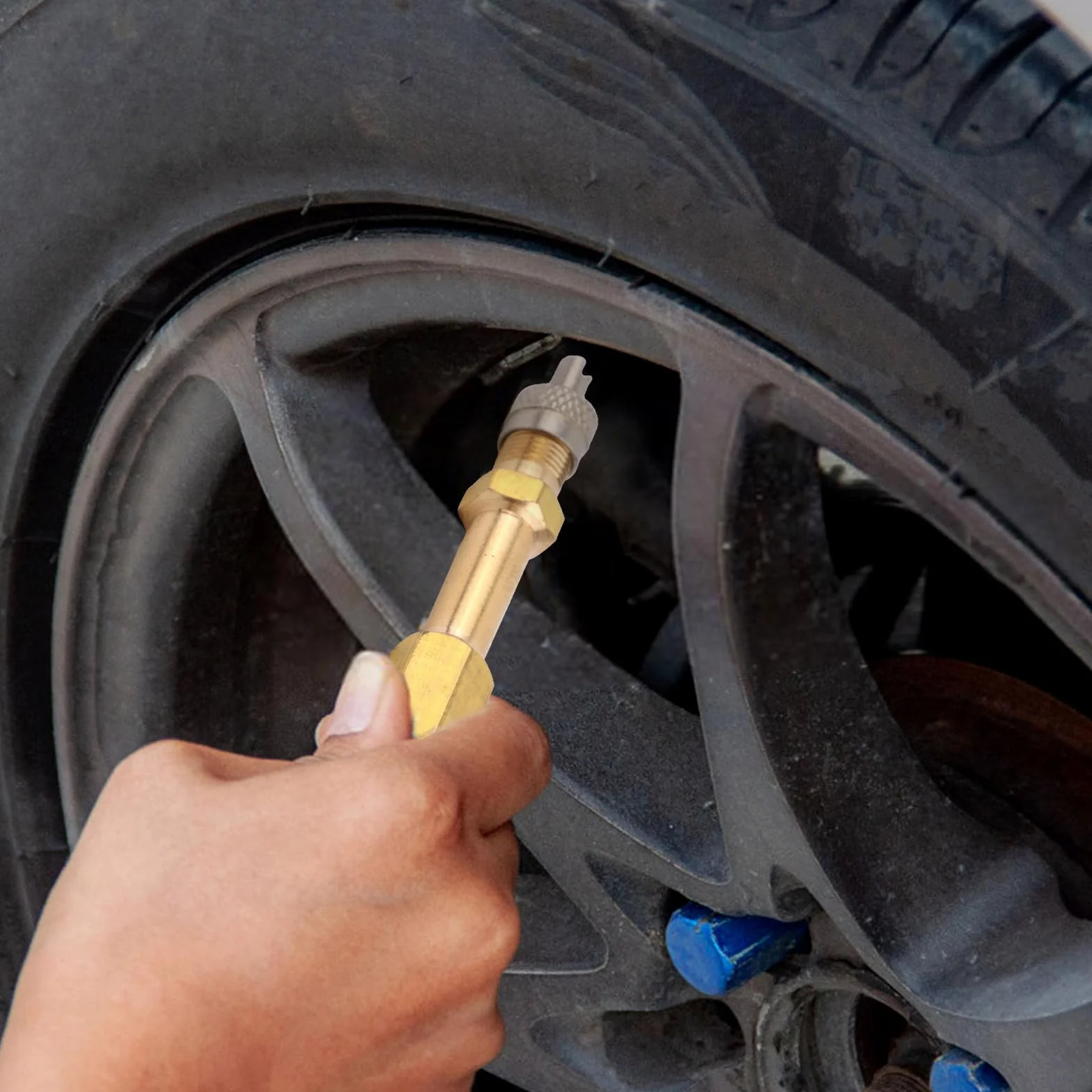 Adattatori Pneumatici Ottone 39mm 50mm Gonfiaggio Universale Auto Camion Moto Bicicletta