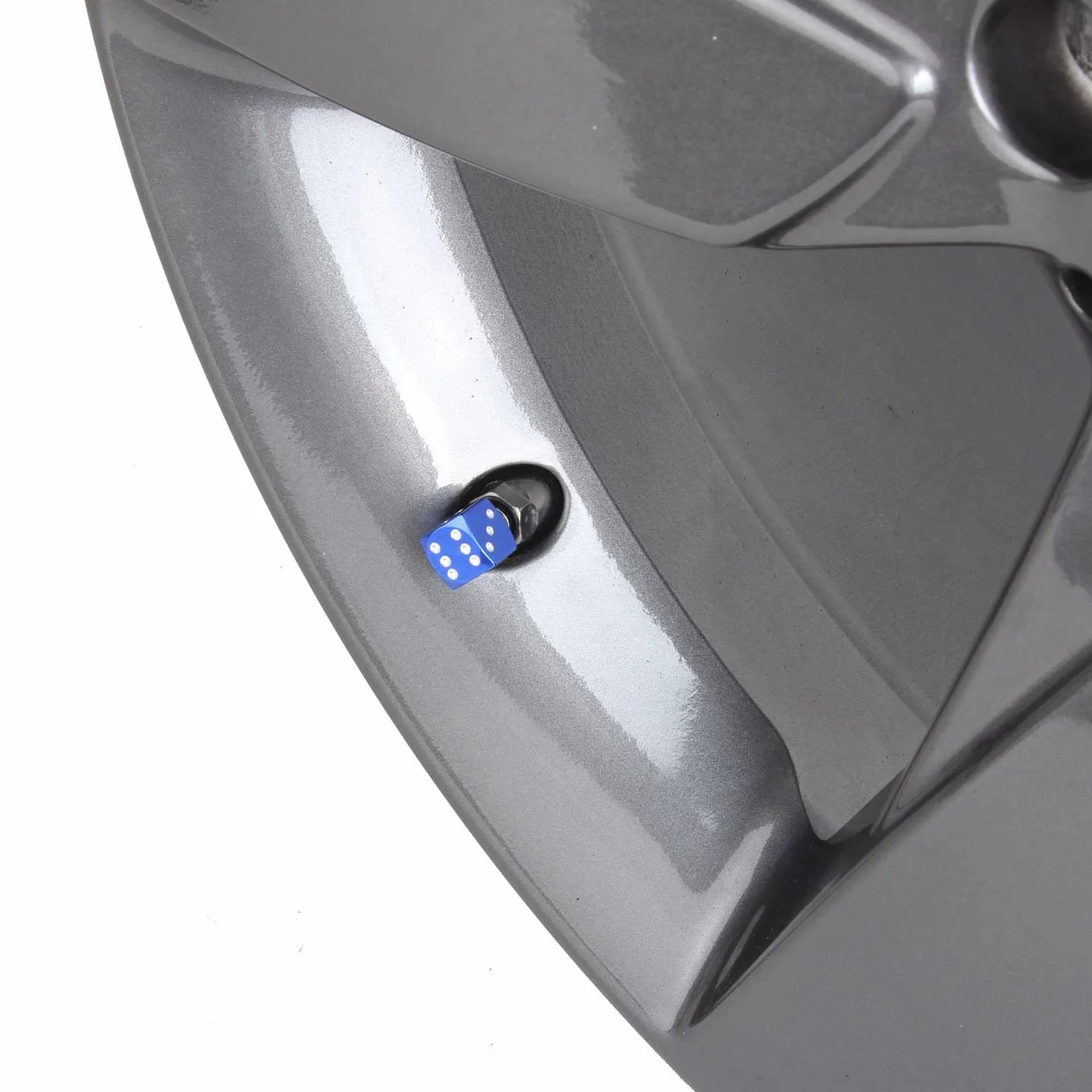 TOMALL Tappi stelo valvola pneumatici per auto moto universali Auto Lega di alluminio Dadi Tappi parapolvere pneumatici stile blu Valvola Stelo ruota Dadi granato 4 pezzi