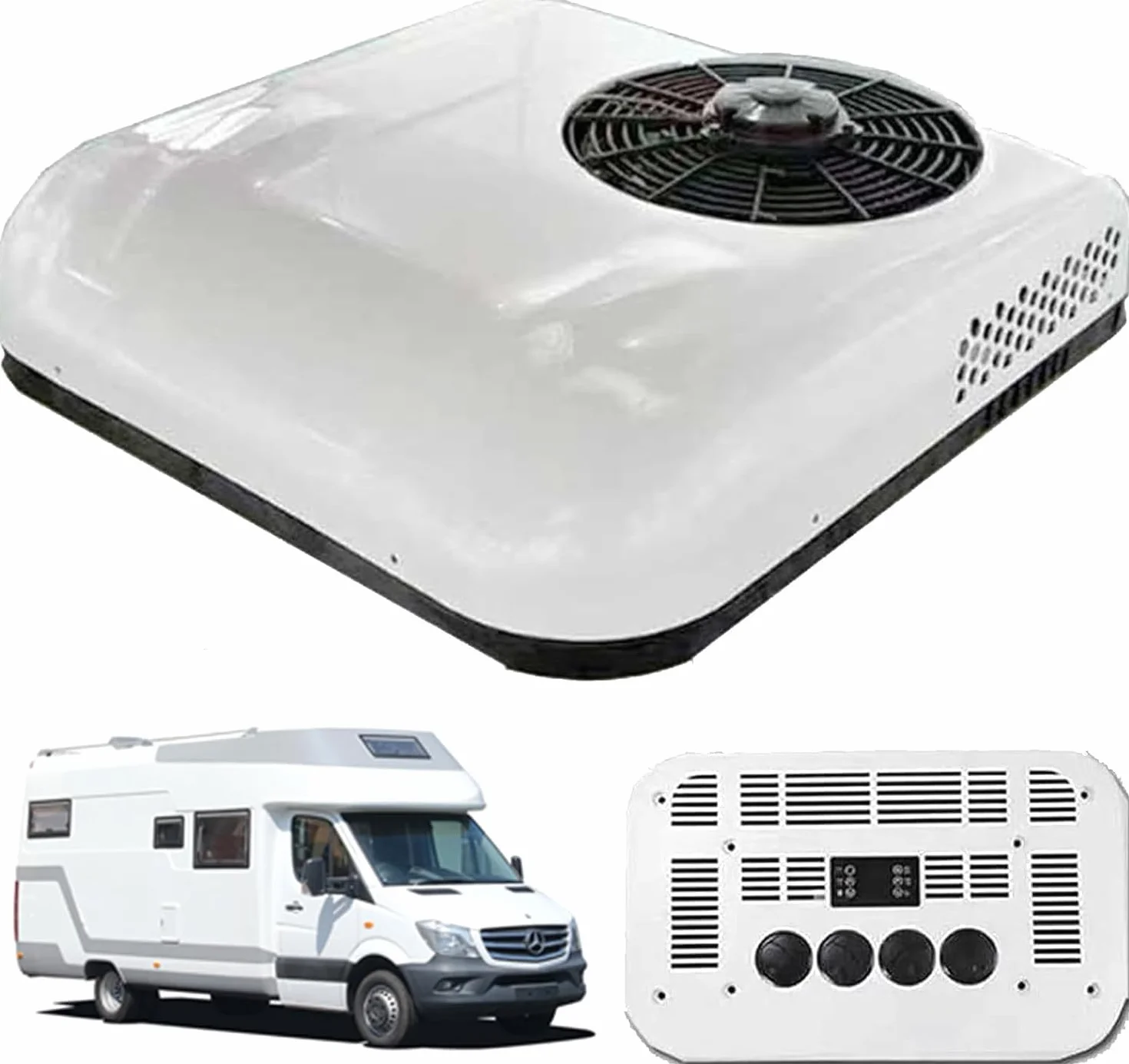 Climatizzatore 24 V per Camper Roulotte Fuoristrada Camion Bianco