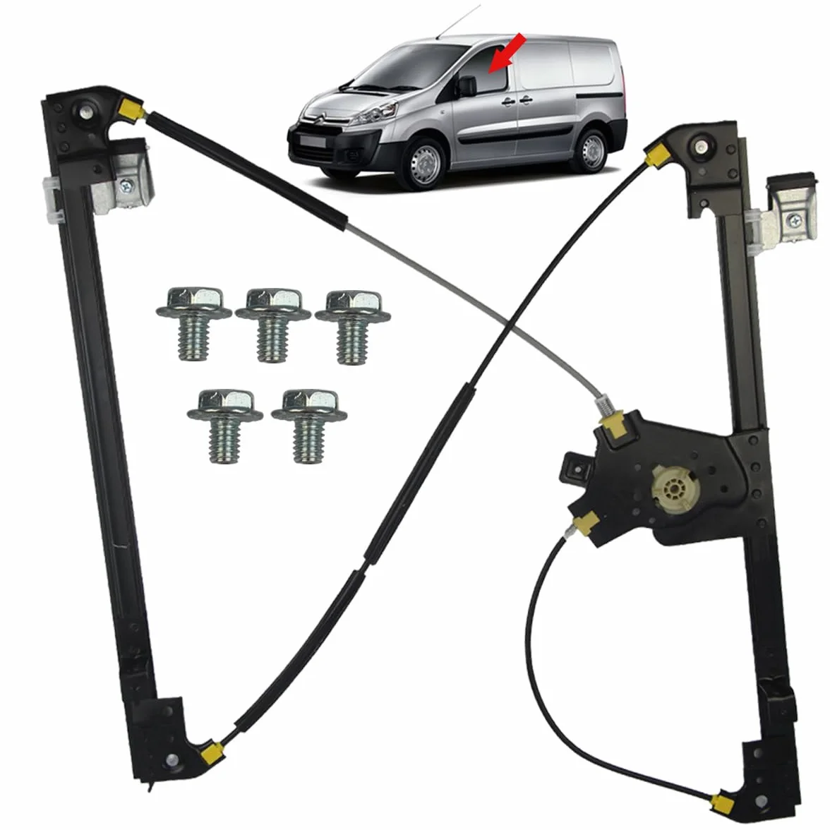 STARKIT PERFORMANCE Alzacristallo compatibile per Jumpy, Expert e Scudo (2007-2016) ALZAVETRO ANTERIORE SINISTRO (guida) 9221HG, 1499439080, 1440161380