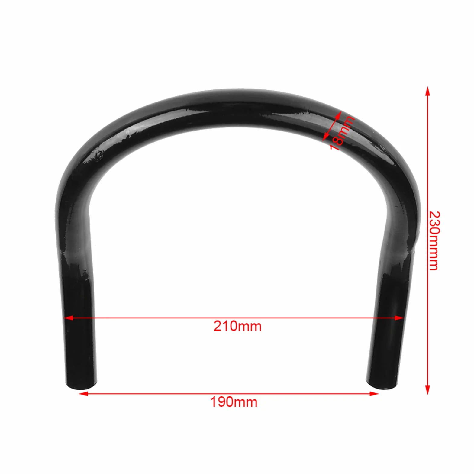 Telaio Moto Sedile Posteriore Staffa di Montaggio 230mm Curva Telaio Cafe Racer Universale