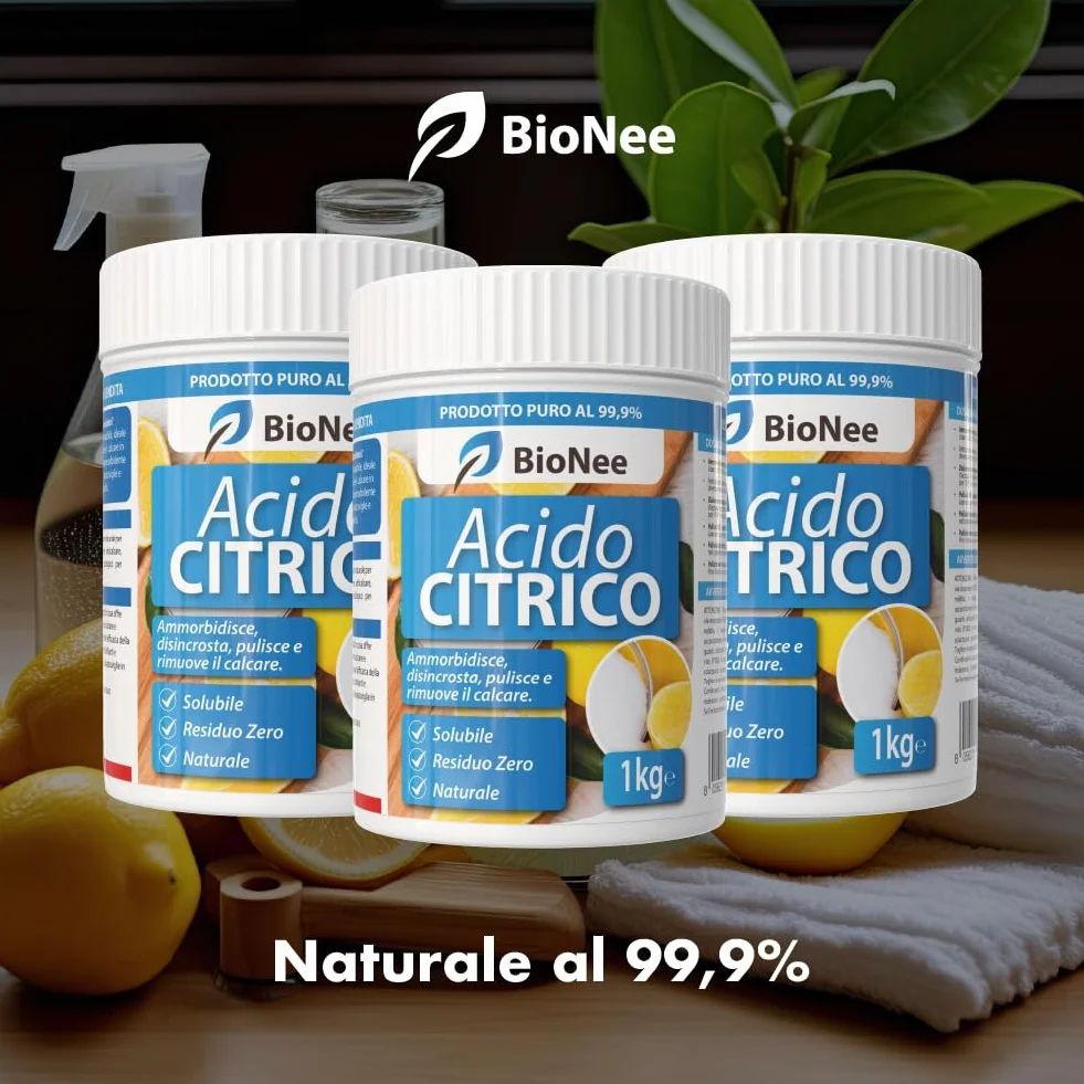 Acido Citrico Puro 1 kg Ammorbidente Lavatrice Anticalcare Disincrostante