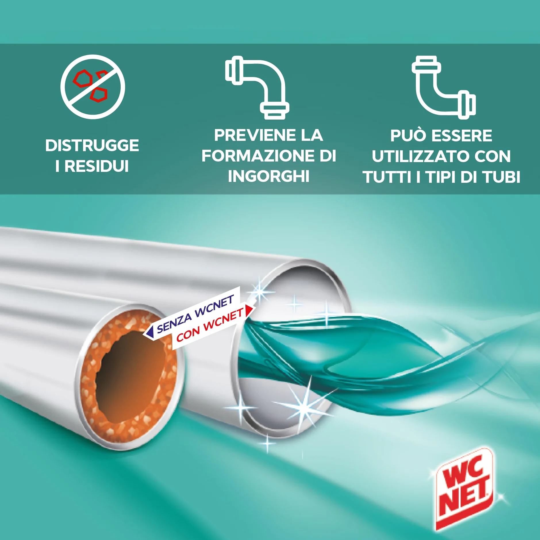 Wc Net Professional Trattamento Scarichi Domestici Agenti Biologici 1000 ml