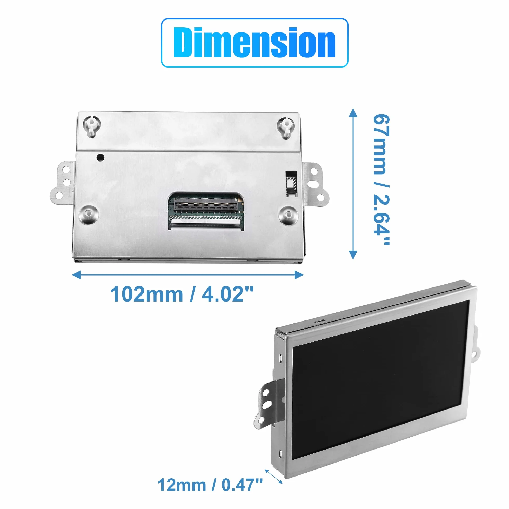 X AUTOHAUX Display LCD Schermo a Colori LQ042T5DZ12 4.2 "per 140MPH Tachimetro Strumento per Ford Escape Focus 13-16 per Ford Edge 12-14 50 Pin CMOS Risoluzione Chiara Modulo LCD Anti Graffio