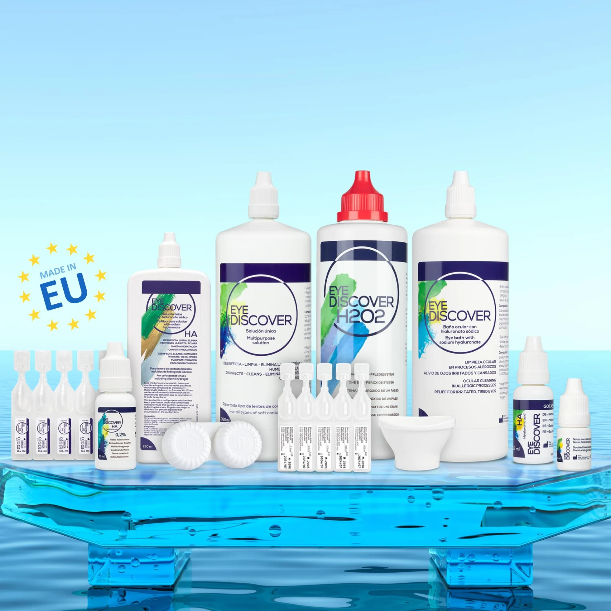 Gocce Oculari Idratanti con Acido Ialuronico, Lacrime Artificiali per Occhi Secchi (15 ml)