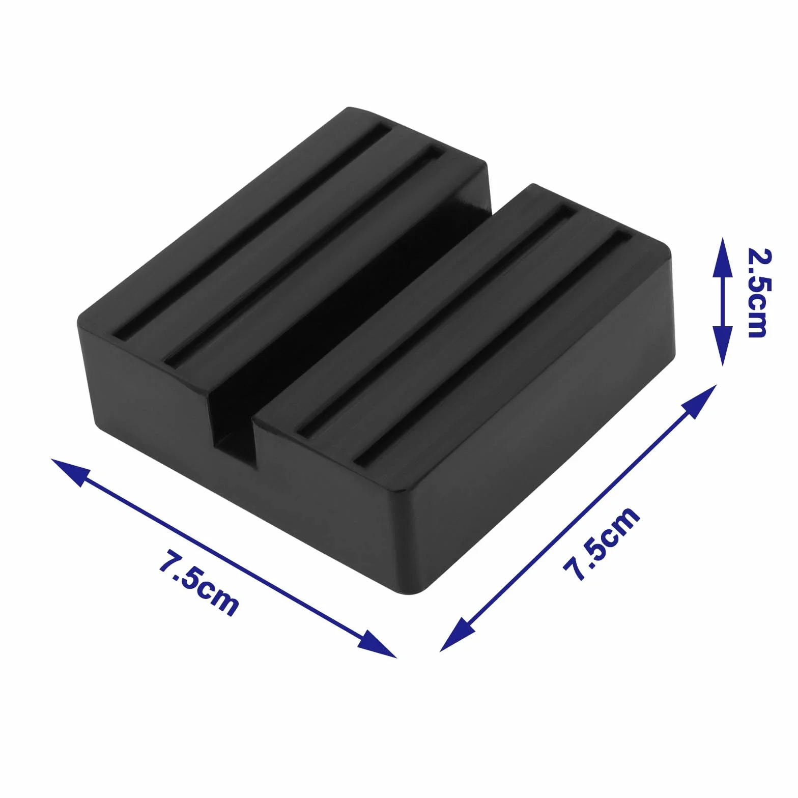 Pezzi Blocchi di Gomma per Cric Auto 7,5 x 7,5 x 2,5 cm Protezione Binari Telaio