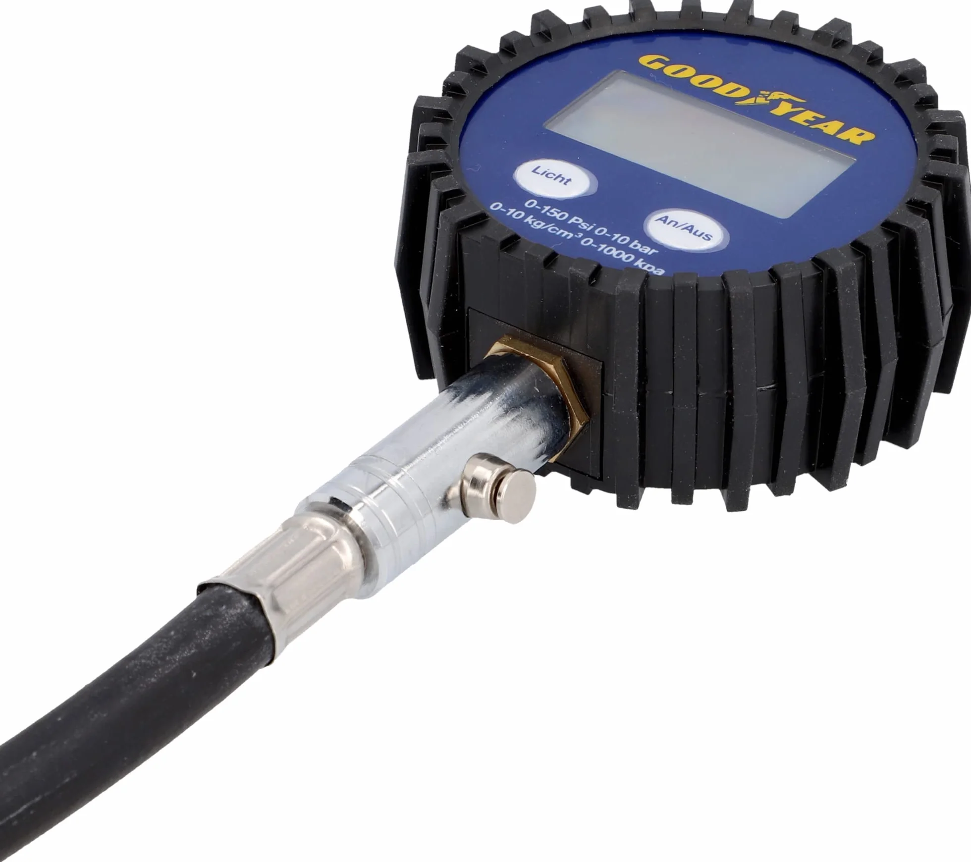 Goodyear Tester di Pressione Pneumatici Digitale 0-10 Bar 50 cm Nero