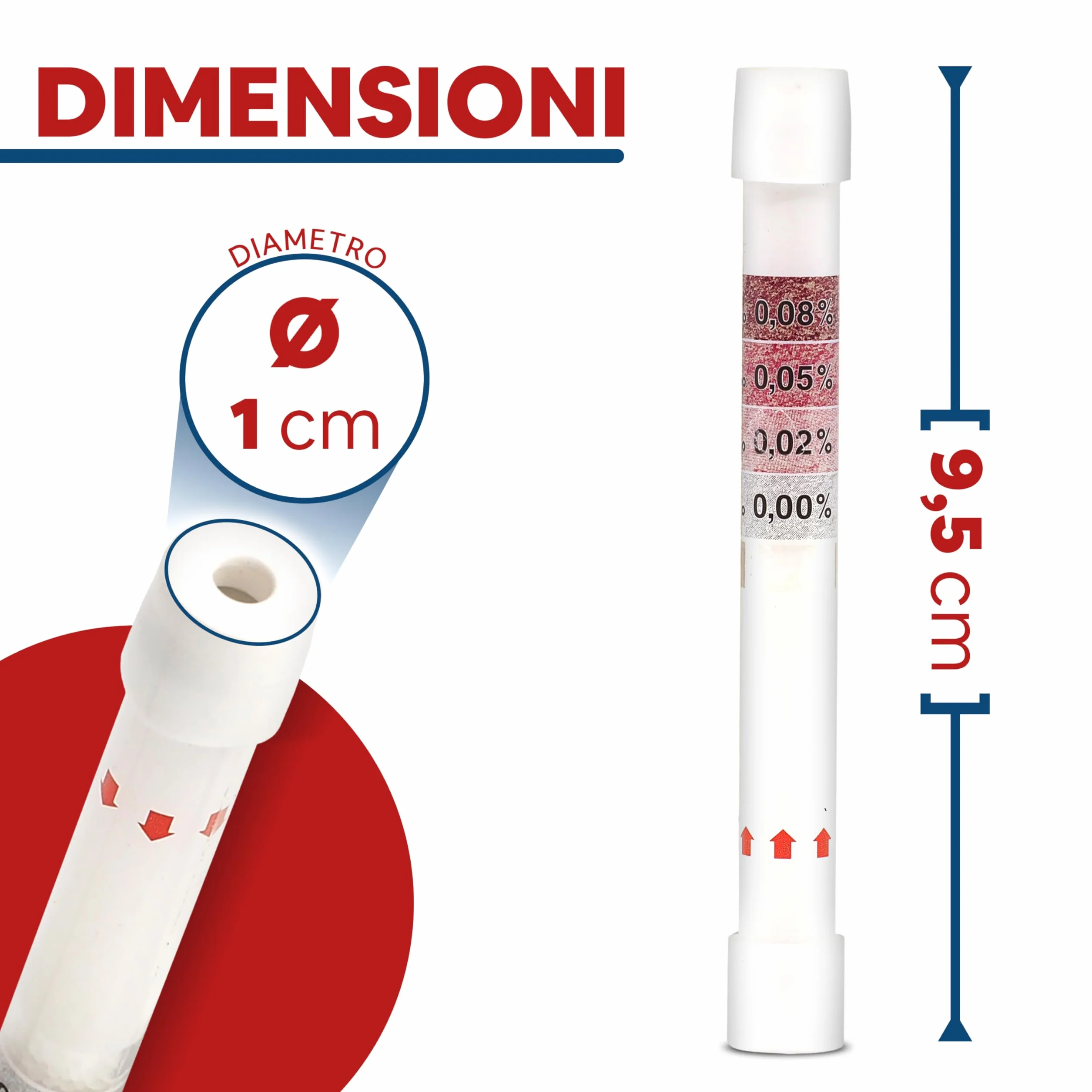 Alcol Test USA Certificato Portatile - Etilometro Monouso Tascabile