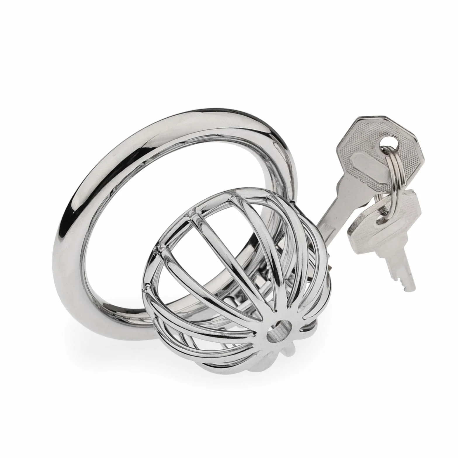 BDSMJOY Chastity Cage in Acciaio Inossidabile per Uomo, Gabbia Castità Φ50mm