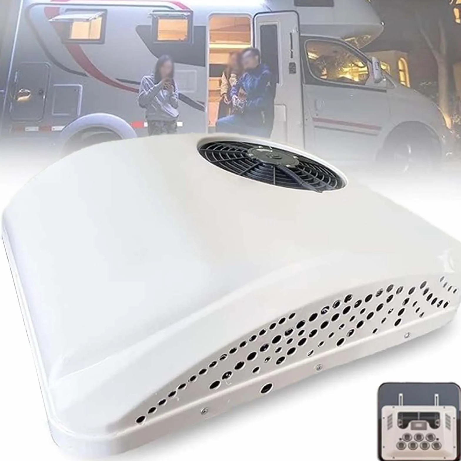 Condizionatore d'Aria per Camper Tetto 24V Raffreddamento Riscaldamento RV
