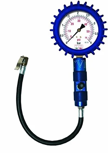 Manometro pressione gomme professionale TVR 63mm BLU Italia