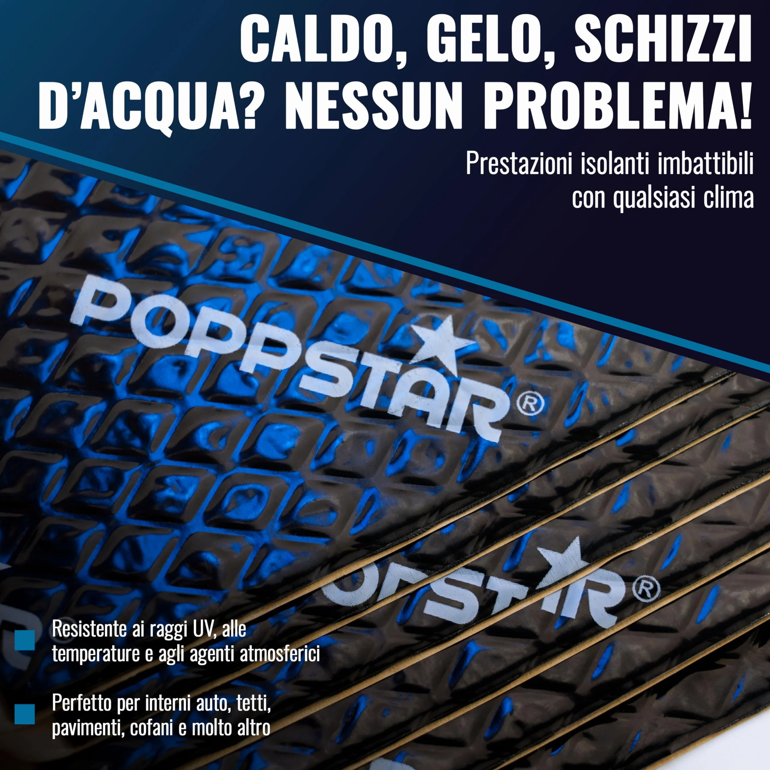 Poppstar Pannelli fonoassorbenti per auto in alluminio butilico 2 mm 17 pezzi 40 x 25 cm 1,7 m² nero