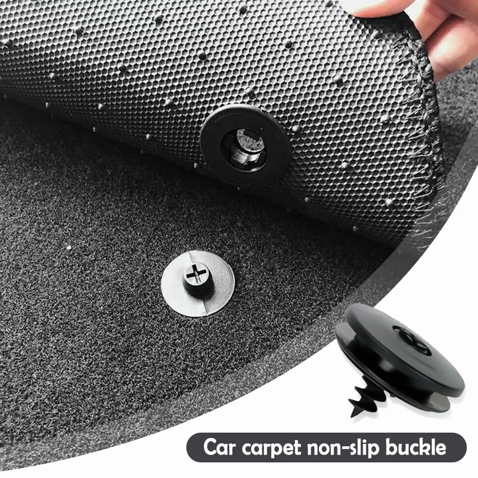 10 Pezzi Ferma Tappetini Auto 3-in-1,Fissare i Tappetini Auto Clips in Nylon Nero Antiscivolo,Ferma per Tappetini Auto Universali Accessori Auto per SUV Camion Camper Furgone