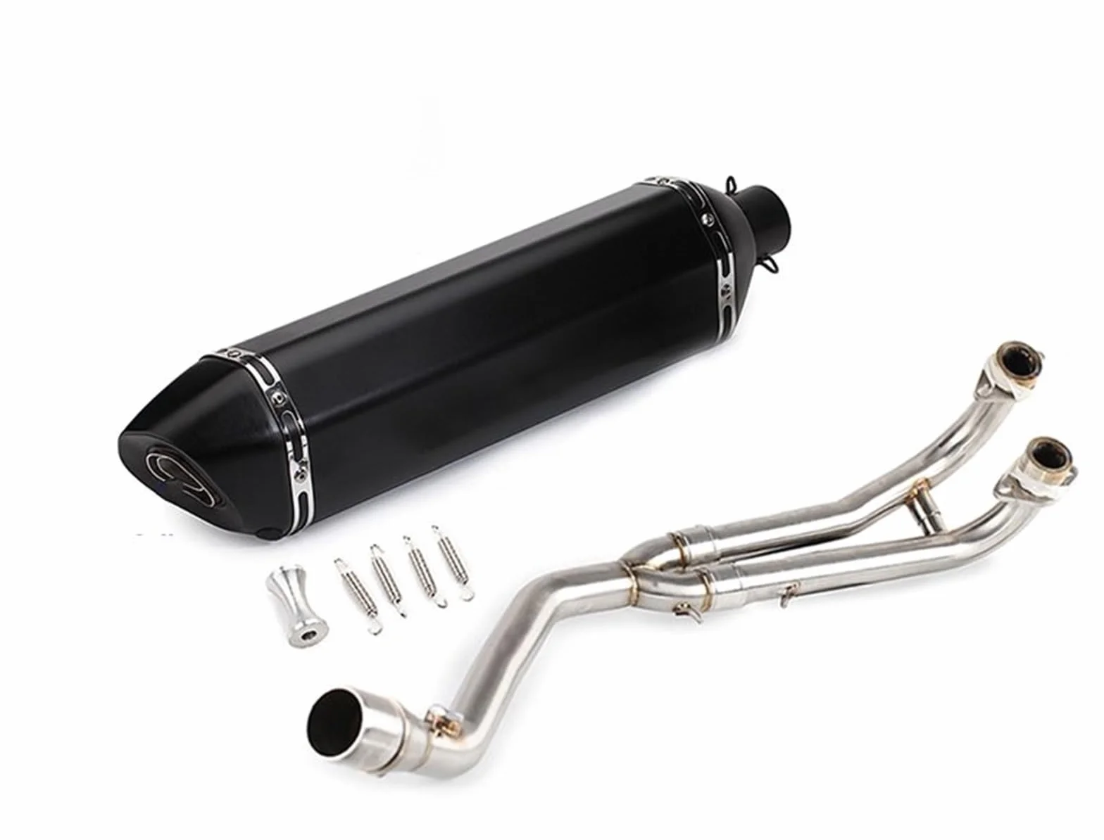 ZAPORA Sistema Motocicletta per T-Max Tmax 500 530 T-Max 500 530 2008-2018 Tubo di Collegamento Anteriore di Scarico Tubo Escape System Muffler(Style3)