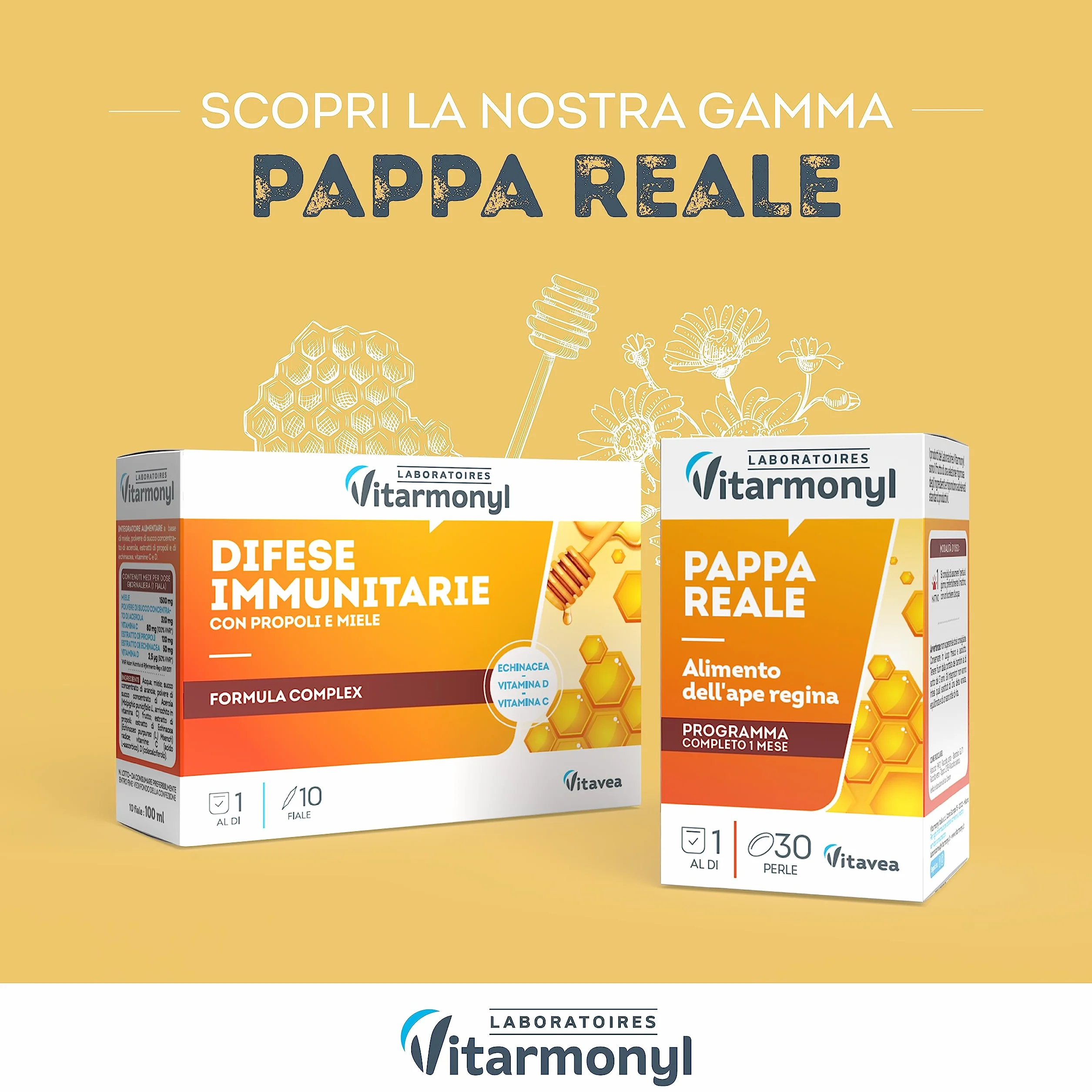 Nectar Royal Pappa Reale Ginseng Acerola Integratore Energia Sistema Immunitario Vitamina C 10 Fiale Vitarmonyl