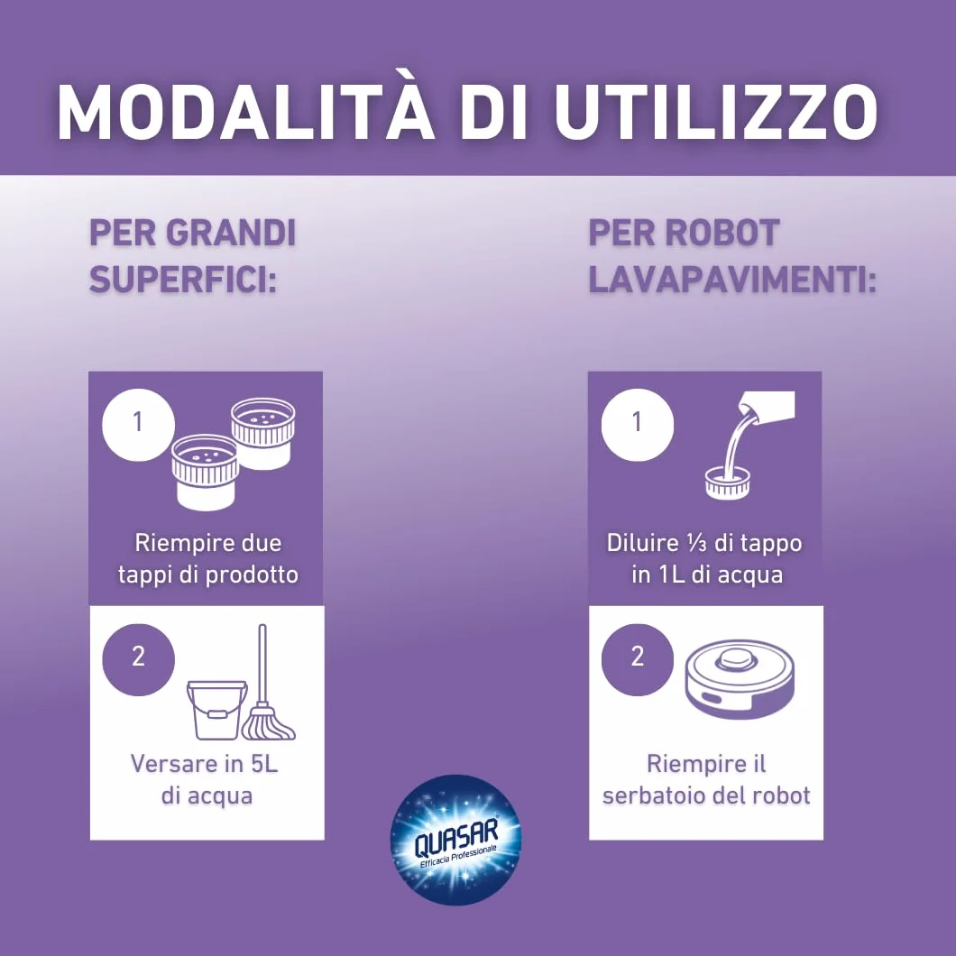 Quasar Pavimenti Extra profumo 1000 ml - Asciuga Rapido