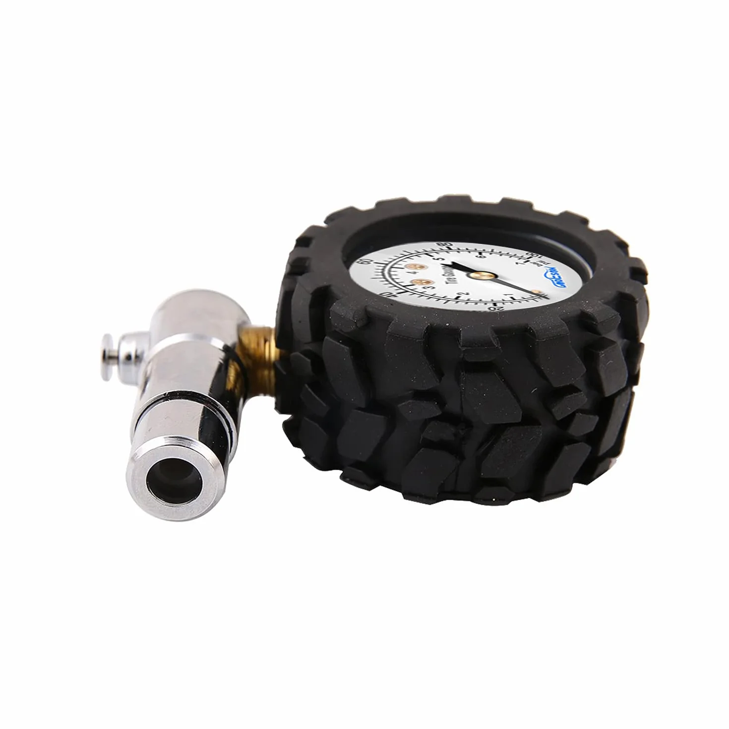 Godeson Manometro Pressione Gomme 100PSI/7Bar per Bicicletta Valvola Presta