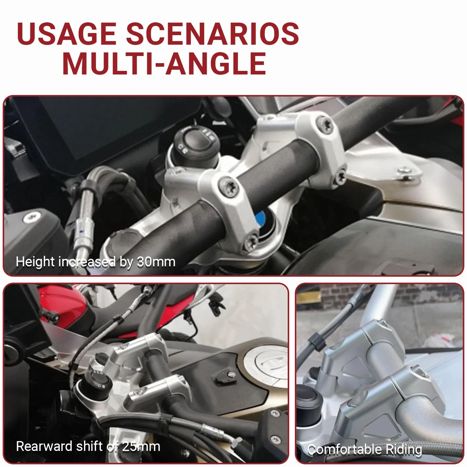 OUKENS Manubrio Riser 30 mm R1200GS R1250GS Adattatore Montaggio Morsetto