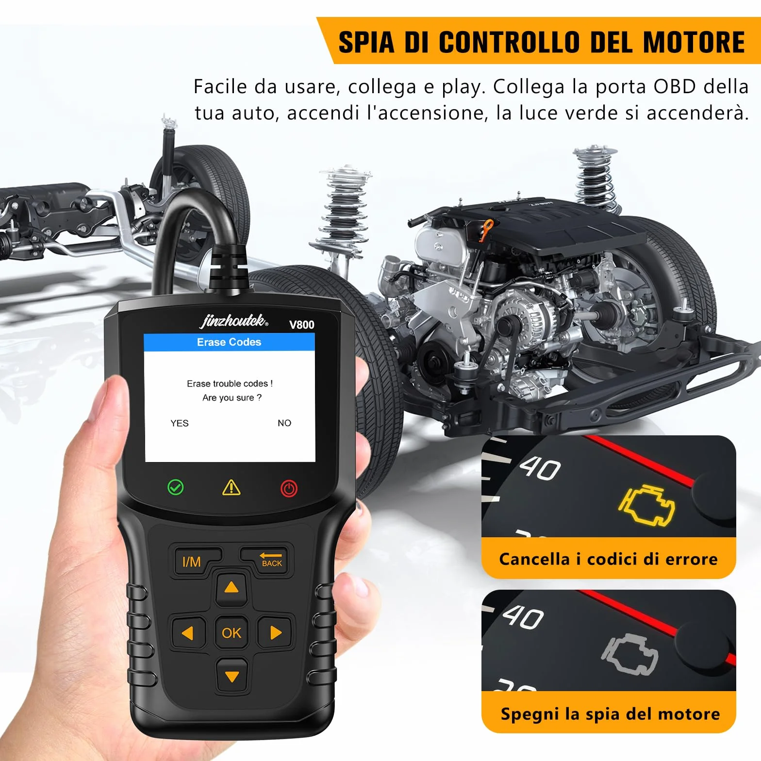 OBD2 Scanner Diagnostico Auto Multimarca Professionale Compatibile BMW Ford VW Audi