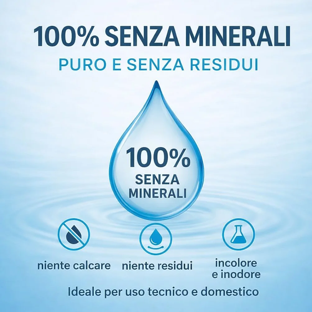 GiDeli Acqua demineralizzata 5x5 l distillata per ferro da stiro batterie refrigeratore umidificatore