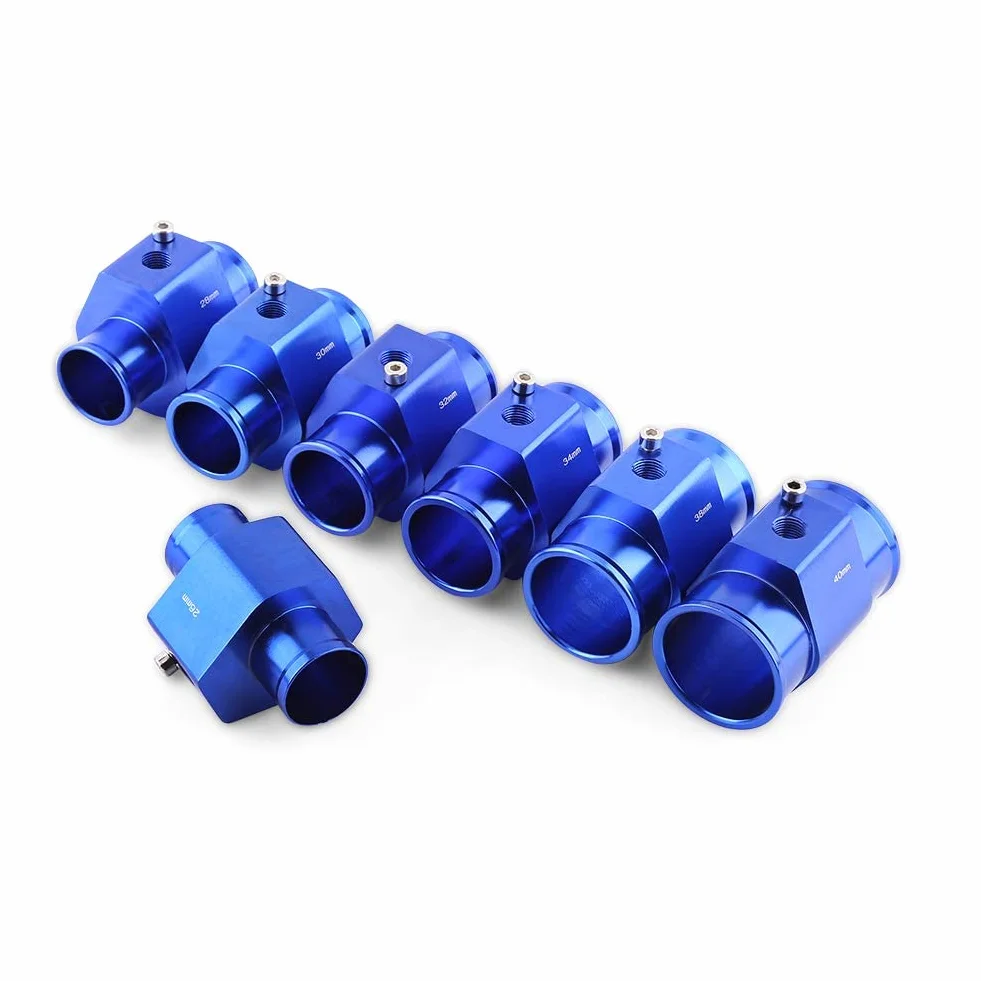 Sensore Temperatura Acqua - Adattatore universale per tubo flessibile per auto, adattatore per sensore di temperatura per tubo flessibile per tubo flessibile in lega di alluminio(40mm)