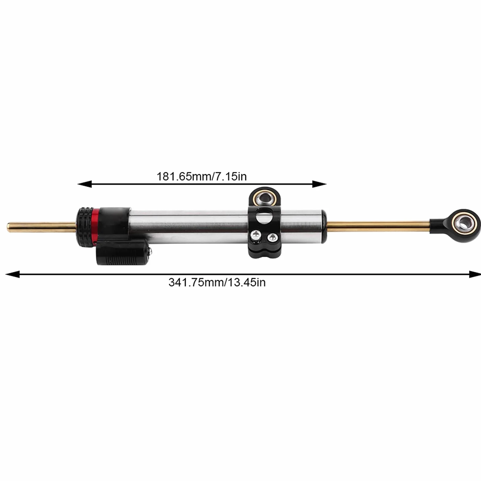 Ammortizzatore di Sterzo, Montaggio Stabilizzatore Ammortizzatore di Sterzo Universale per Moto in Alluminio per per per per(Lungo)