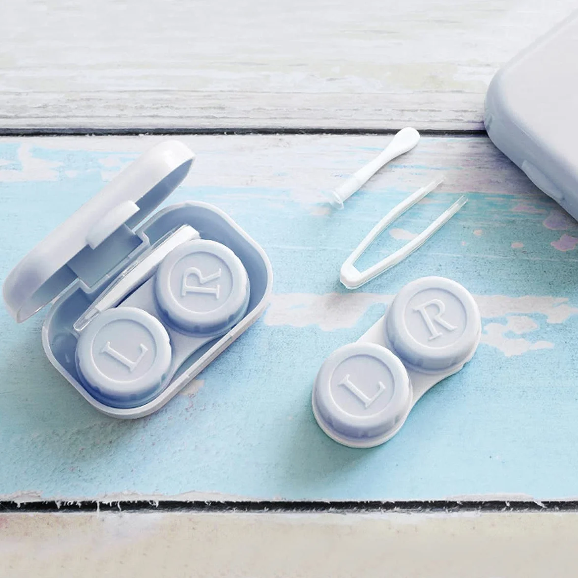 Custodia Porta Lenti a Contatto Portatile Mini Colorata per Viaggio e Casa