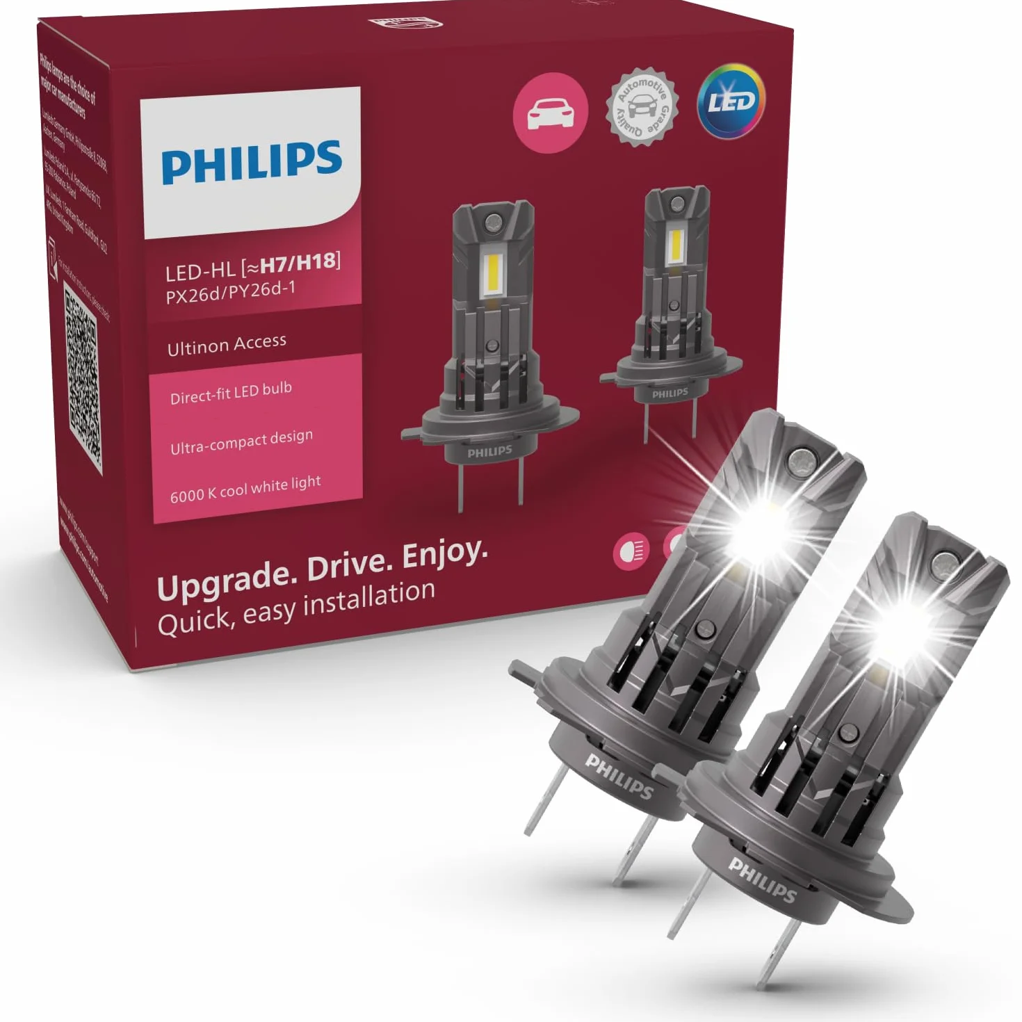 Philips Ultinon Access H7 LED lampadina fari auto 6000K set di 2