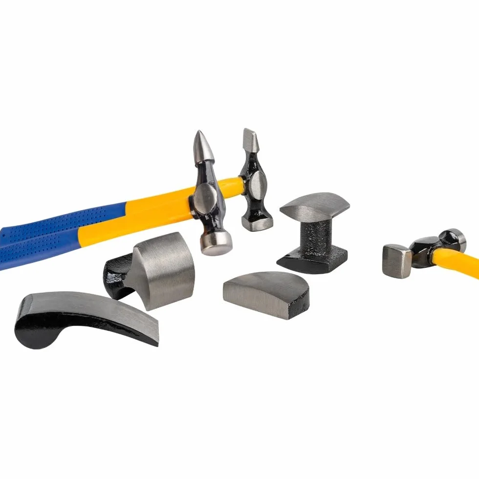 A.M.C. Kit Martelli e Tassi per Carrozziere Riparazione Auto Valigetta Set 7 Pezzi