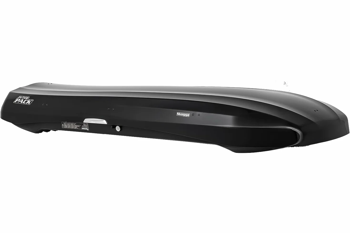 Box da Tetto Skugga L 660 Nero Lucido 300 Litri, Portabagagli Auto Aerodinamico Basso 28 cm, Portata 75 kg con Apertura Bidirezionale e Perfect System
